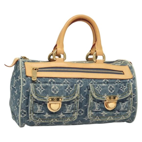 LOUIS VUITTON Monogram Denim Neo Speedy Hand Bag Blue - Picture 1 of 16